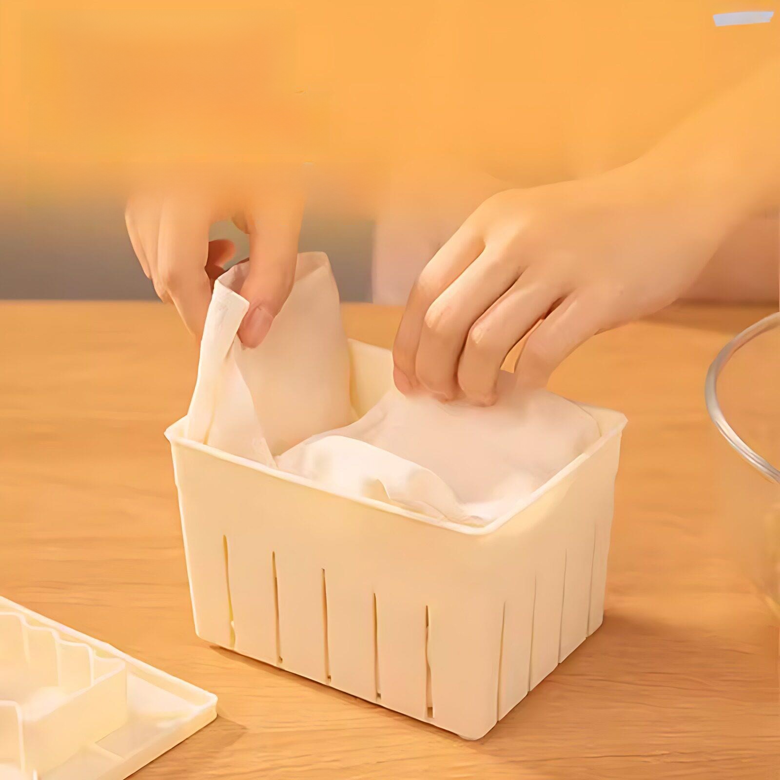 Home Cooking Set - 家庭用食品グレード豆腐製造キット プラスチックフレームボックスセット 老豆腐・内豆腐用 完全ツールセット キッチン調理用