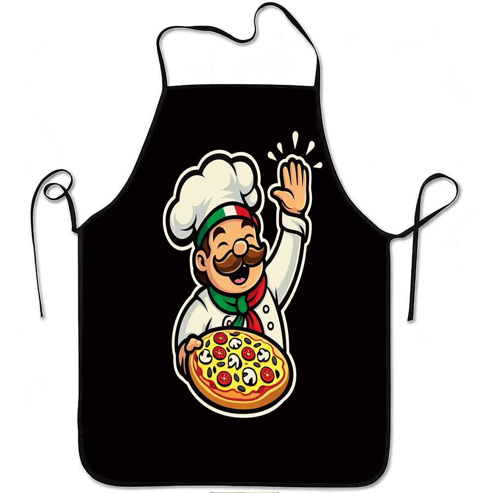 Home Cooking Ideas - シンプルでクラシックなテーマのエプロン1枚、イタリアのシェフとピザのレトロデザイン、ユニセックス、クラフト、ベーキング、絵画、キッチンや家庭の掃除、家庭料理、シェフやウェイターのエプロン、カフェやバーベキューレストランのエプロンに最適、21枚。 7× 28. 7インチ、家族や友人への完璧なホリデーギフトアイデア