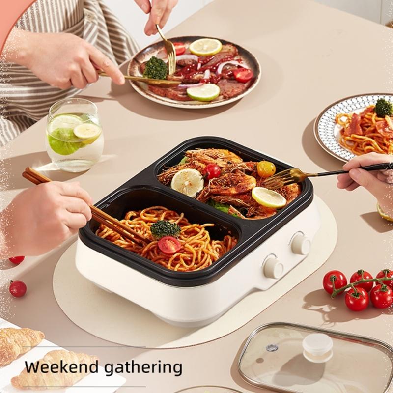 Home Cooking Meal - D0AB キッチンツール 2 で 1 グリル調理器、調節可能な温度制御を備えています