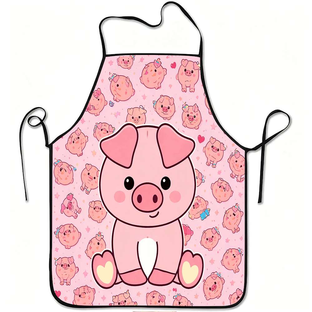Home Cooking Ideas - 楽しい動物をテーマにしたエプロン1枚、キュートで甘いピンクの子豚のレトロデザインエプロン、ユニセックス、クラフト、ベーキング、絵画、キッチンや家庭の掃除、家庭料理、シェフ、ウェイター、カフェ、バーベキューに最適なエプロン、21。 7× 28. 7インチ、家族や友人への完璧なホリデーギフトアイデア