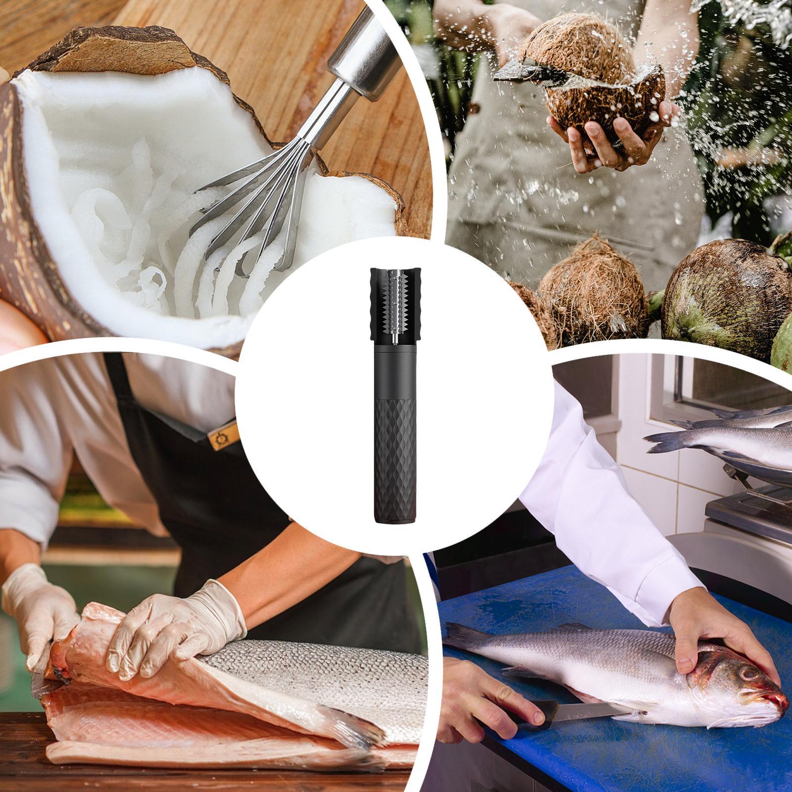 Home Cooking Meal - 電動おろし器 自動ワイヤレス充電式 魚鱗除去器 おろし器 ハンドヘルドピーラー 肉の皮むき