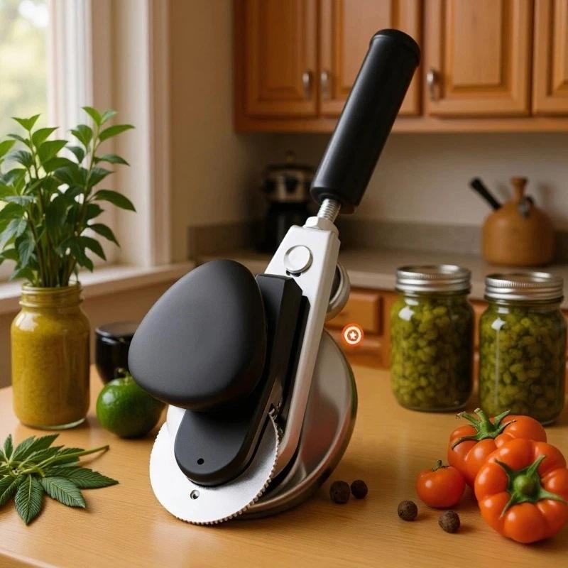 滑り止めハンドルと鋭利で滑らかな刃を備えた鉄製手動缶切りは、 - Home Cooking Meal のレビューと価格