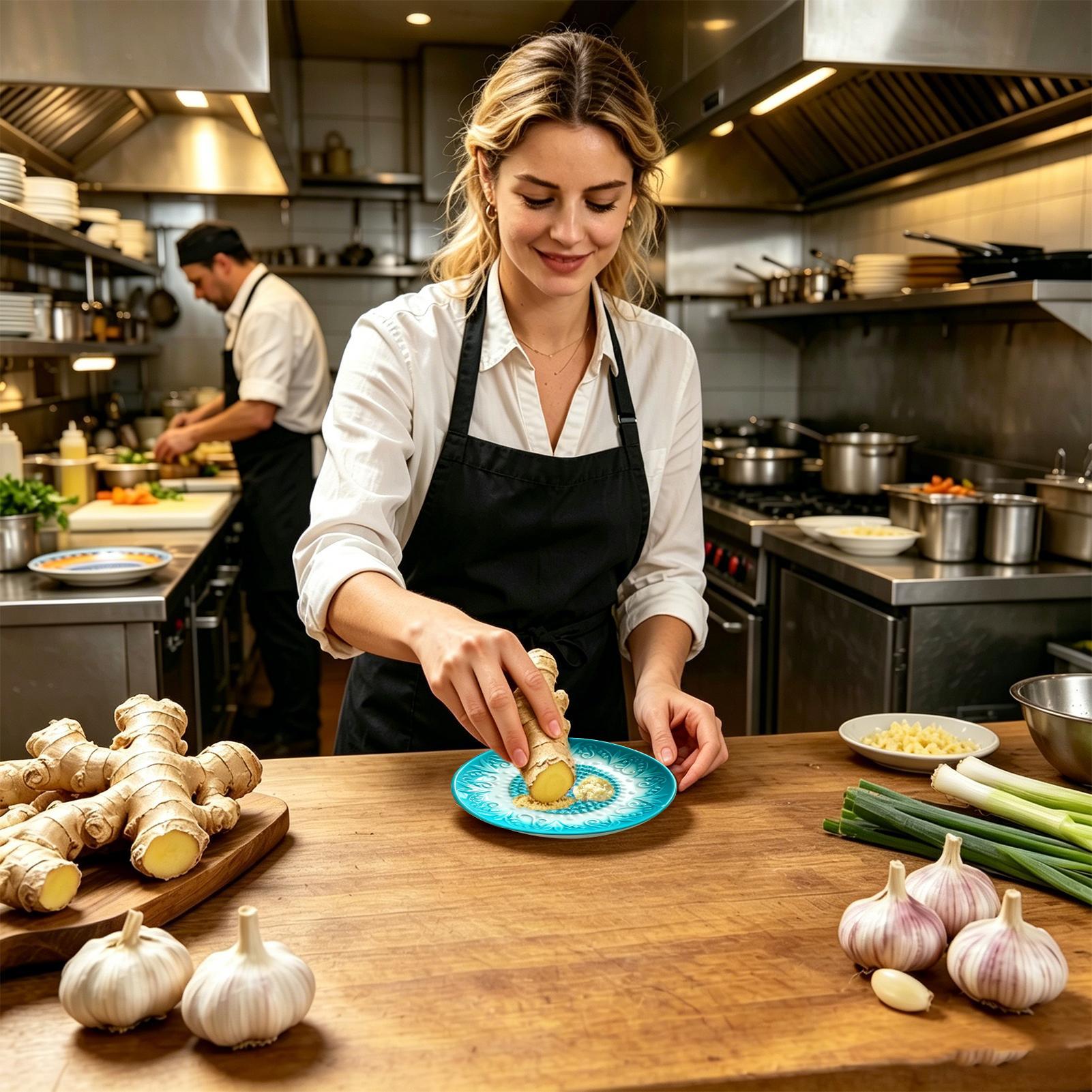 セラミック製ニンニクおろし器プレート、エンボス加工キッチンツ - Home Cooking Meal のレビューと価格