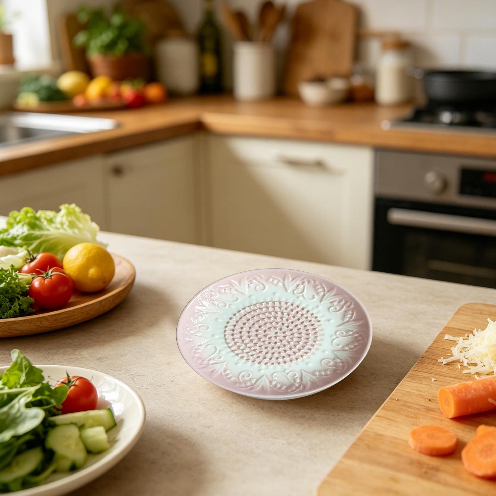 セラミック製ニンニクおろし器プレート、エンボス加工キッチンツ - Home Cooking Meal のレビューと価格