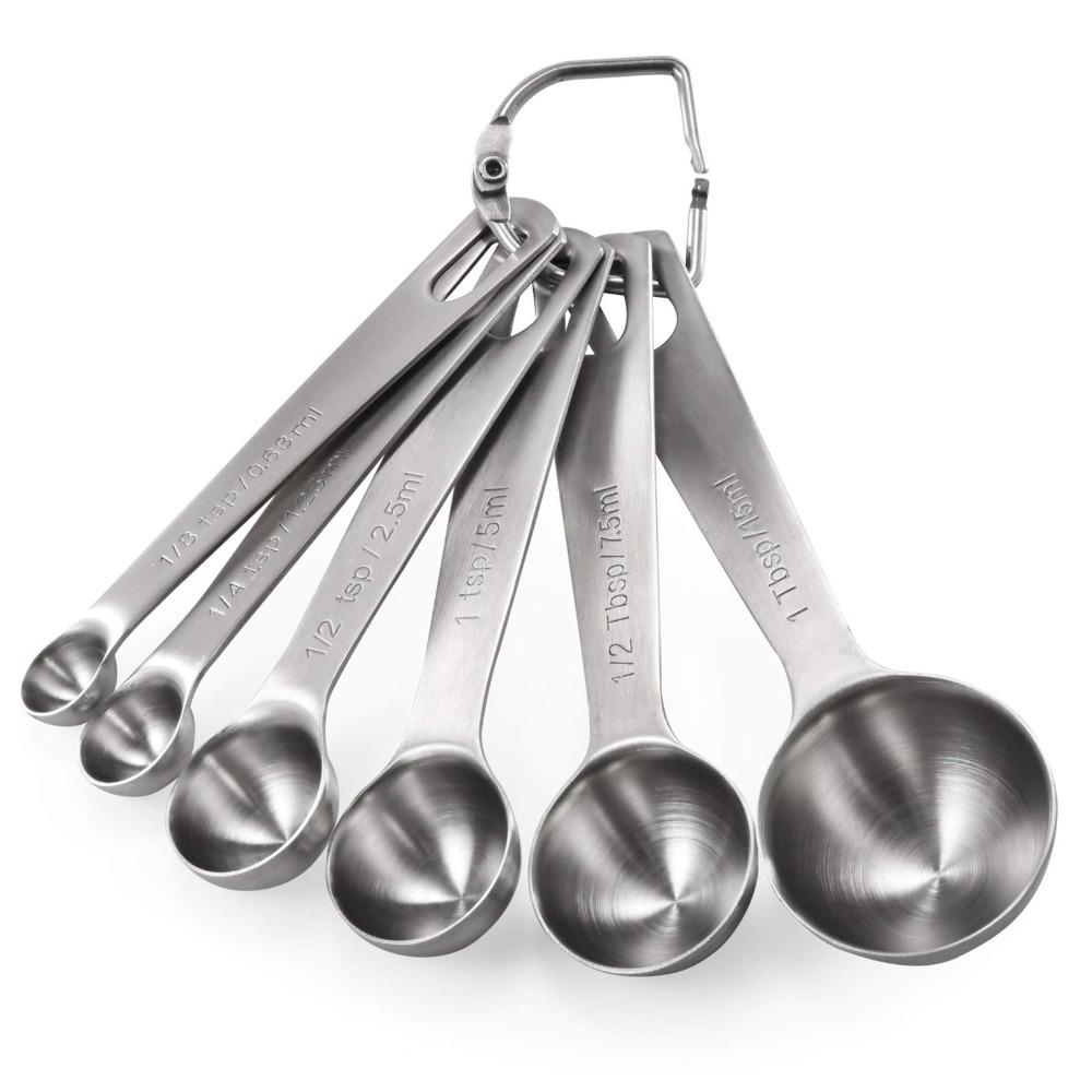 6個/セット 食品グレードのステンレス製計量スプーン、傷つき - Home Cooking Set のレビューと価格