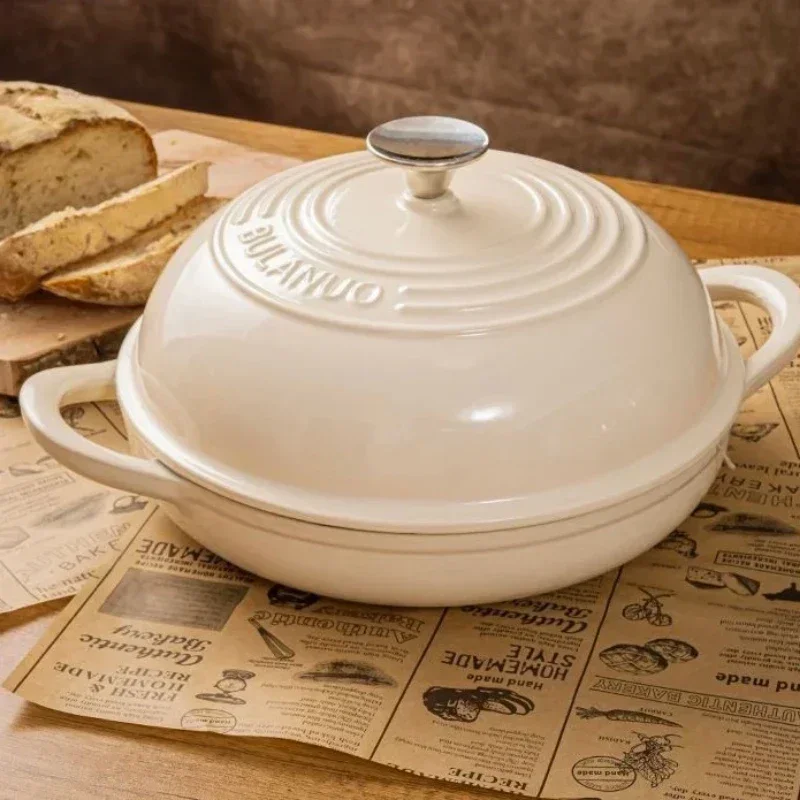 ふた付きエナメル鋳鉄パン、赤いパンオーブン、サワードウベーキ - Dutch Oven Enamel のレビューと価格