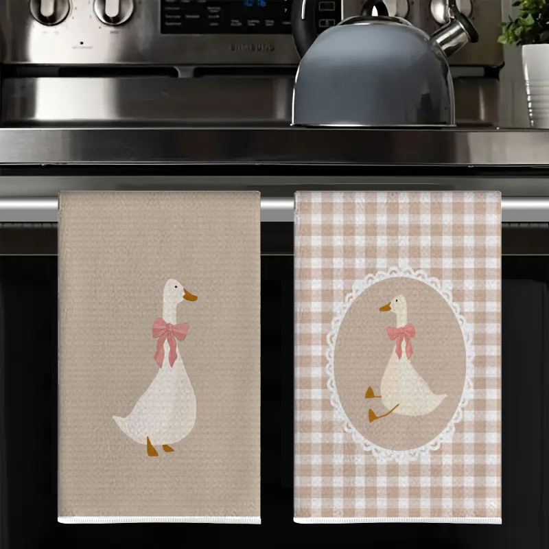 2枚セット、かわいいアヒル柄キッチンタオル、40cm*60c - Home Cooking Cookbook のレビューと価格