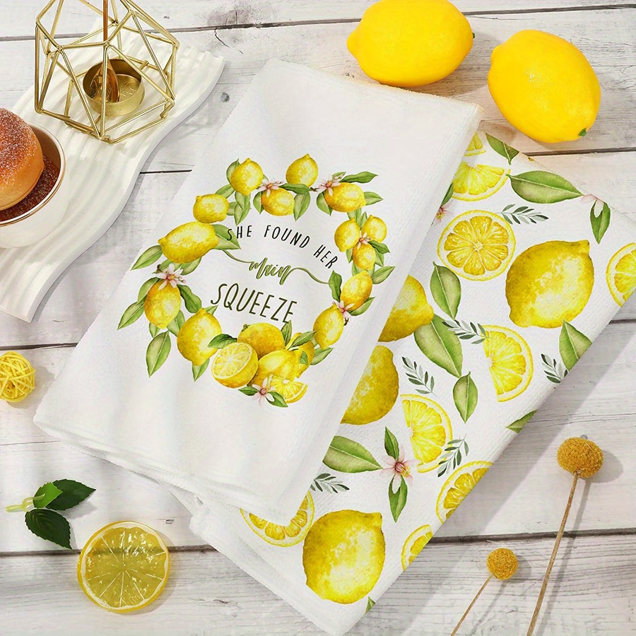 2枚セット、レモンリースキッチンタオル、40cm*60cmタ - Home Cooking Cookbook のレビューと価格