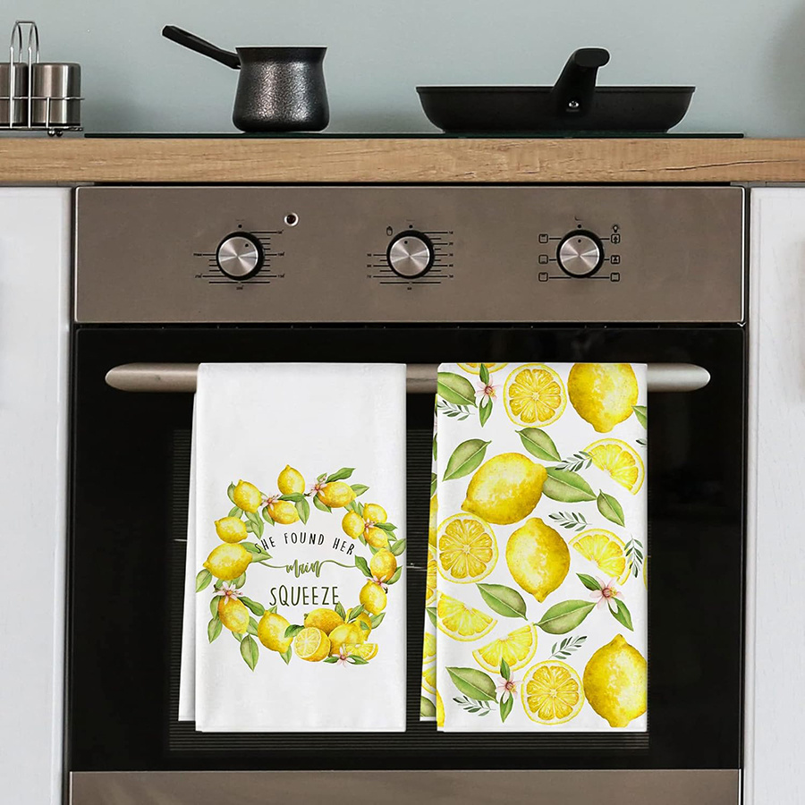 2枚セット、レモンリースキッチンタオル、40cm*60cmタ - Home Cooking Cookbook のレビューと価格