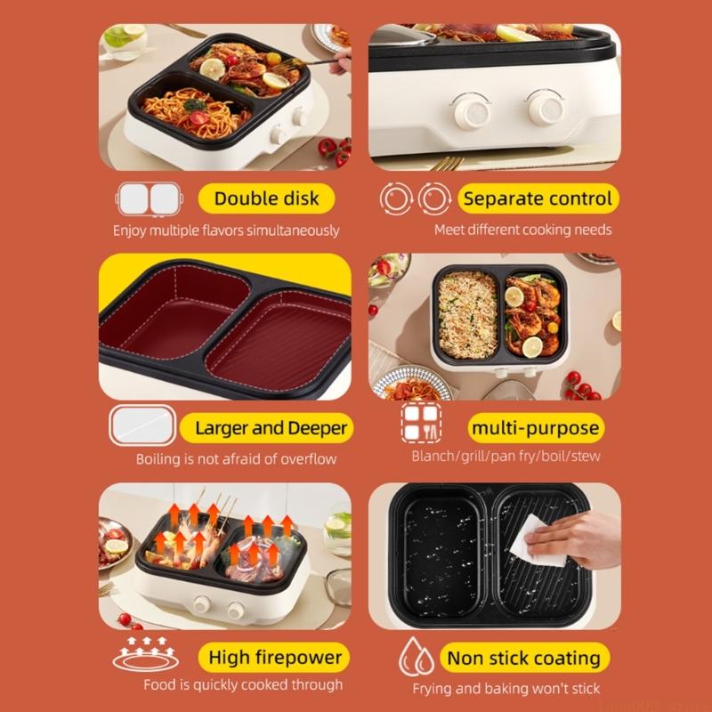 D0AB キッチンツール 2 で 1 グリル調理器、調節可能 - Home Cooking Meal のレビューと価格