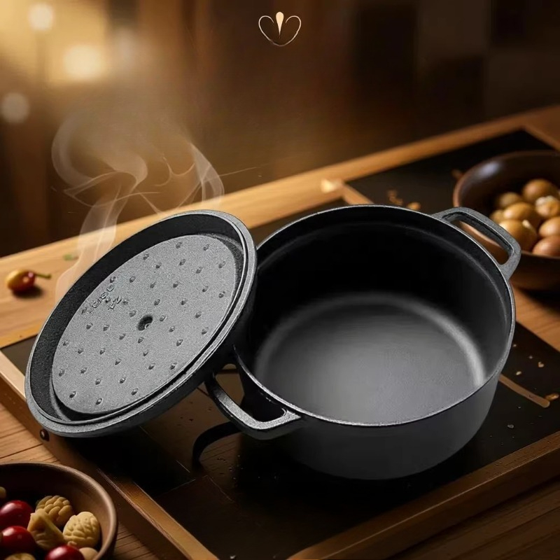 エナメル加工の鋳鉄製ダッチオーブン、ガスコンロ用の厚底シチュ - Dutch Oven Enamel のレビューと価格