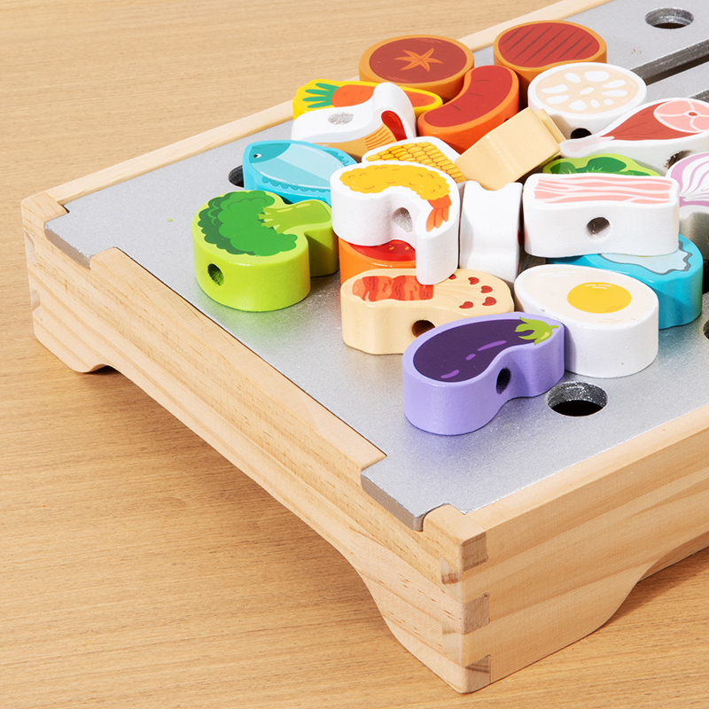 子供用木製模造バーベキューグリルおもちゃ、ごっこ遊び、家庭料 - Home Cooking Cookbook のレビューと価格