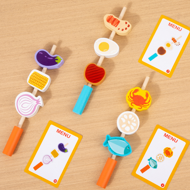 子供用木製模造バーベキューグリルおもちゃ、ごっこ遊び、家庭料 - Home Cooking Cookbook のレビューと価格