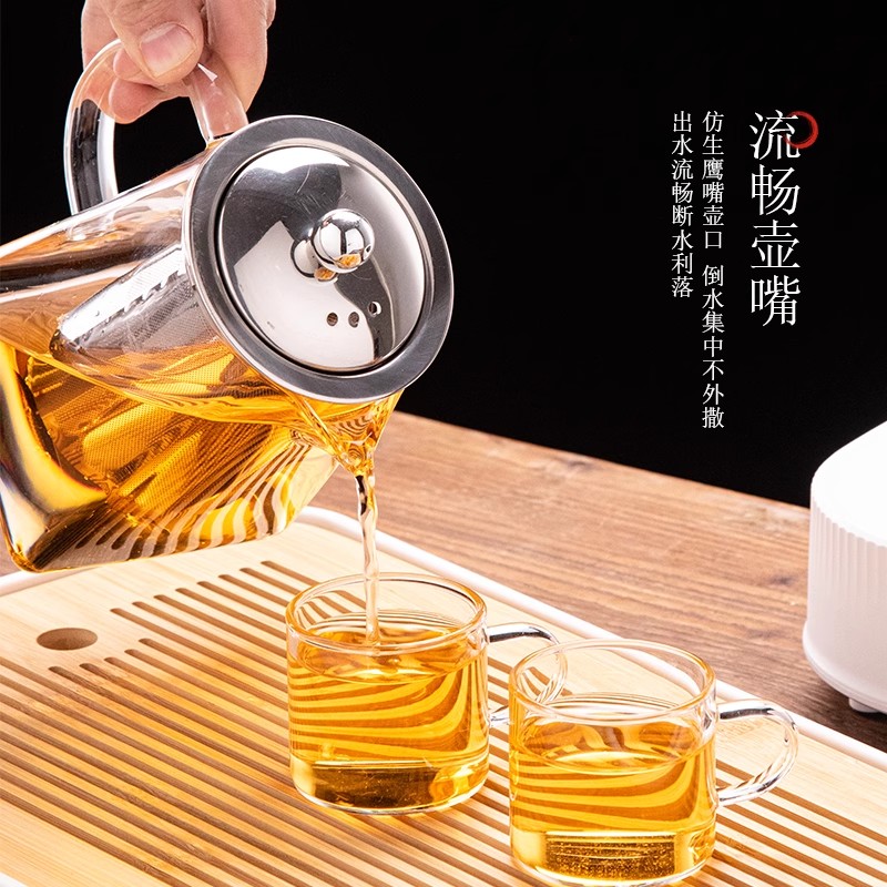 ガラス製ティーポット、茶こし付きティーセット、ケトルメーカー - Home Cooking Set のレビューと価格