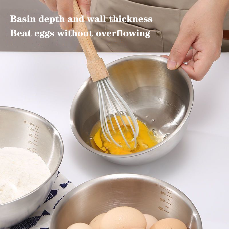1PC ステンレス鋼ボウルセット スケール付き 調理用 ベー - Home Cooking Cookbook のレビューと価格