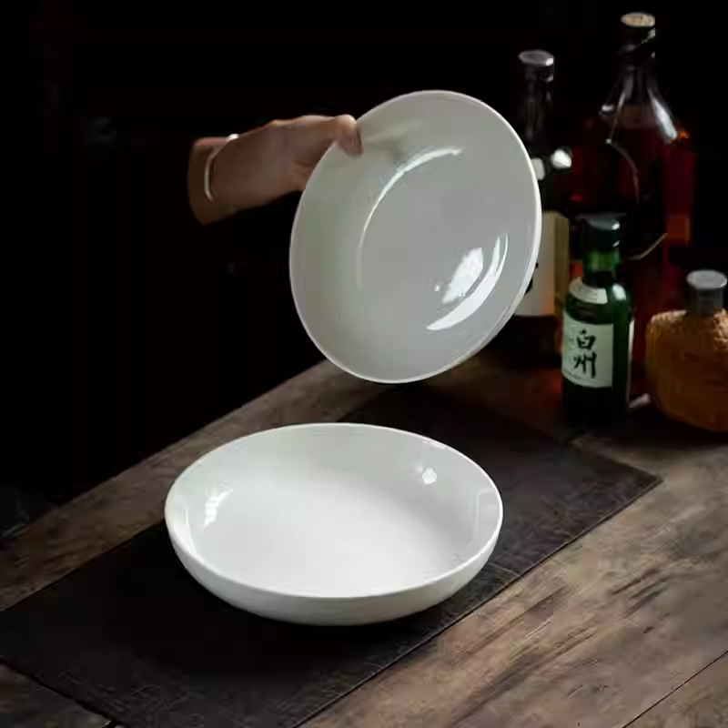 9.6インチの白い磁器製深皿、炒め物、麺類、スープ、毎日の家 - Home Cooking Meal のレビューと価格