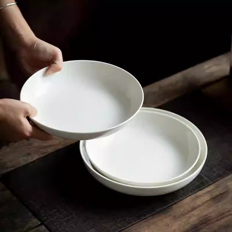 9.6インチの白い磁器製深皿、炒め物、麺類、スープ、毎日の家 - Home Cooking Meal のレビューと価格
