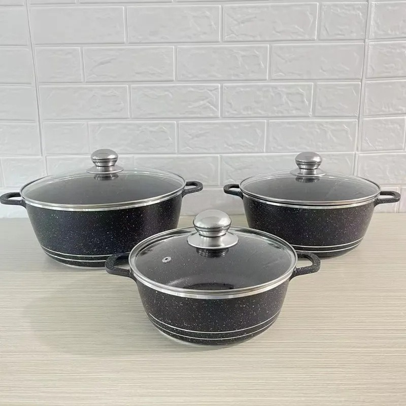JMZ調理器具セット グラナイトコーティング鍋とフライパン6 - Home Cooking Set のレビューと価格