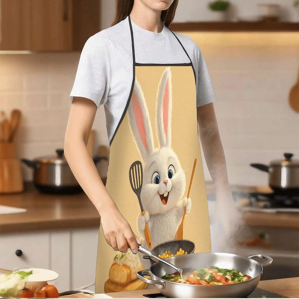 楽しい動物をテーマにしたエプロン1枚、かわいいウサギのシェフ - Home Cooking Ideas のレビューと価格