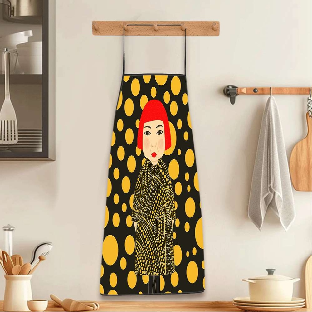 楽しいポップアートをテーマにしたエプロン1枚、赤毛の女性と黄 - Home Cooking Ideas のレビューと価格