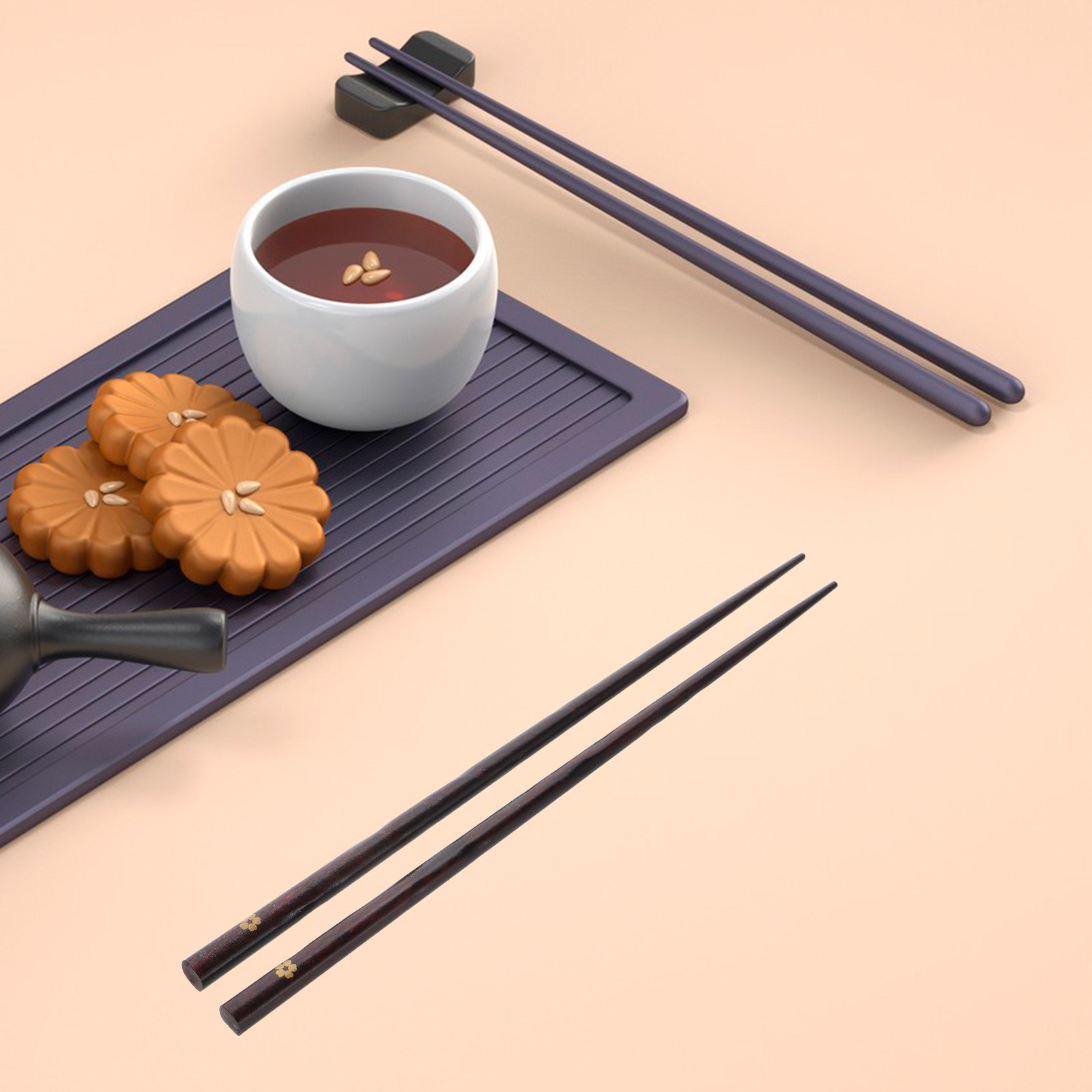木製箸 日本風 滑り止め 再利用可能 家庭用 キッチン用 ご - Home Cooking In Japanese のレビューと価格