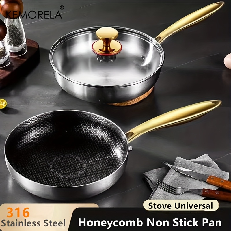 316ステンレス製フライパン中華鍋ノンスティックハニカムポッ - Home Cooking Cookbook のレビューと価格