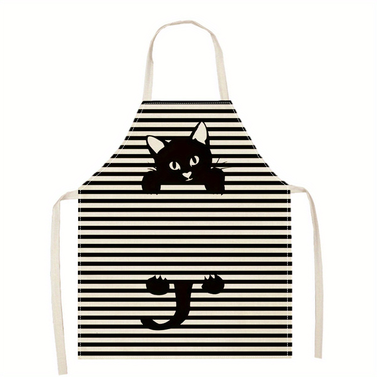 リネンエプロン 面白い猫のサングラスプリント キッチン 調理 - Home Cooking Ideas のレビューと価格