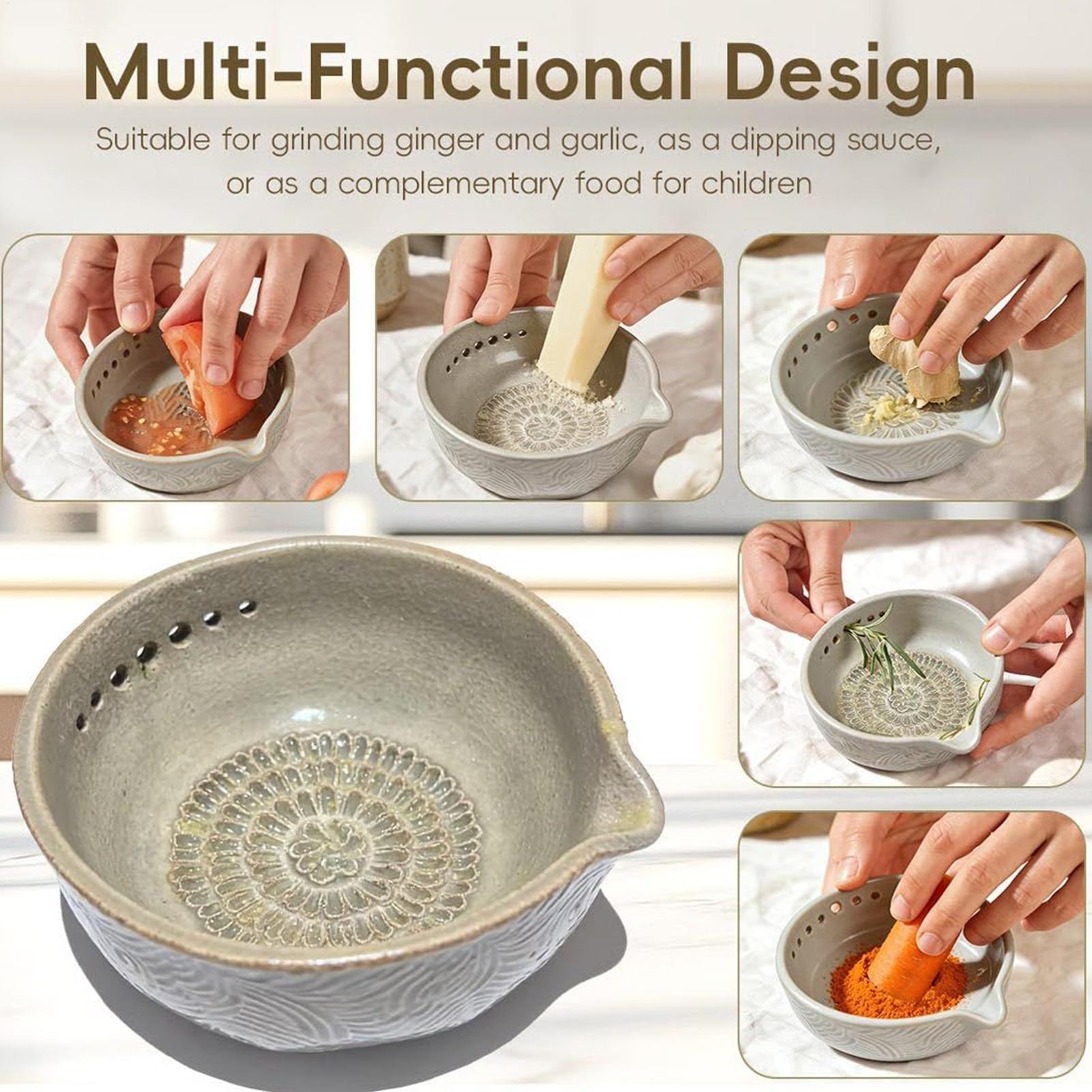 おろし金プレートセラミックグラインダーボウルブラシ付きニンニ - Home Cooking Meal のレビューと価格